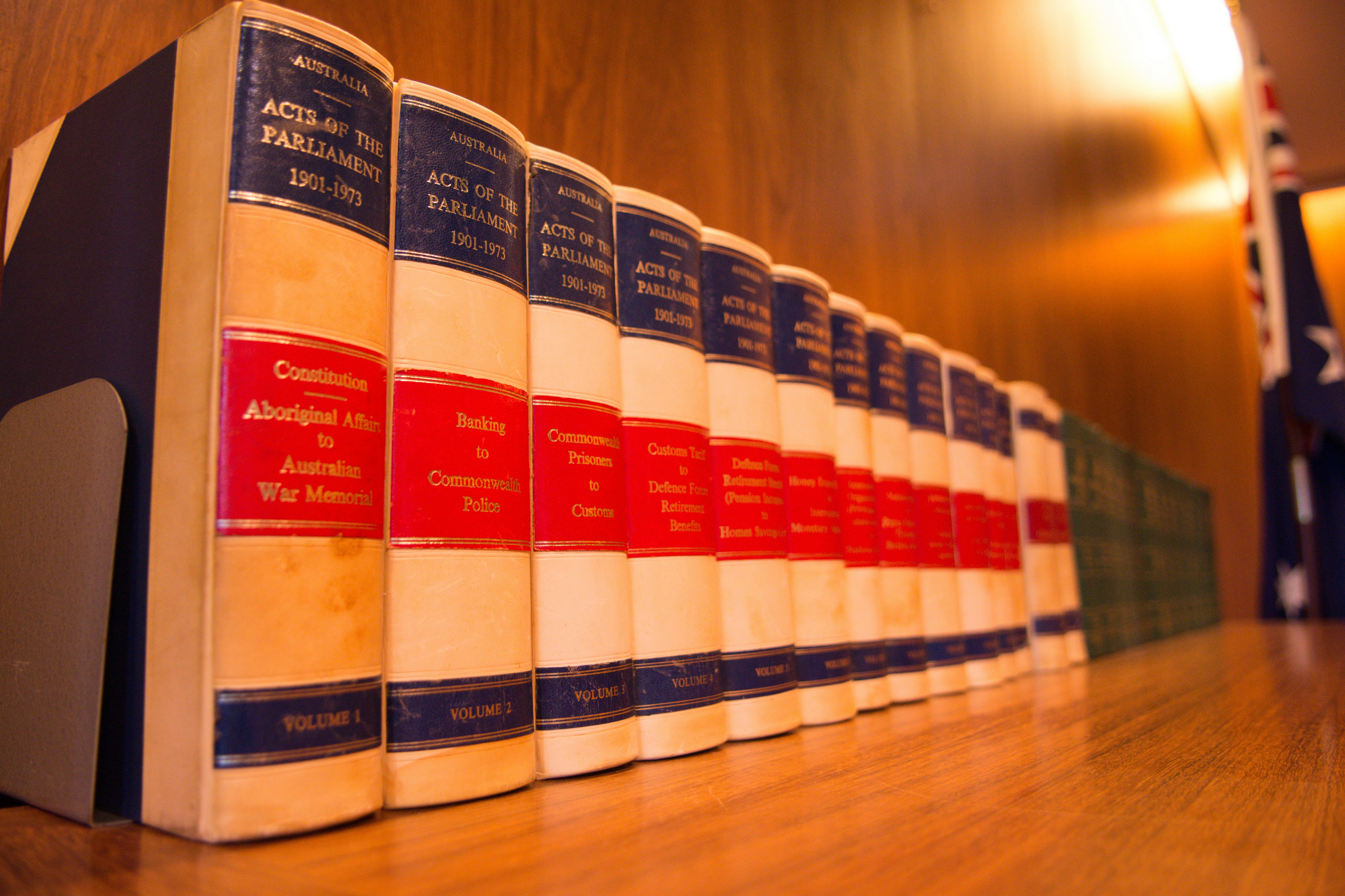Law books background